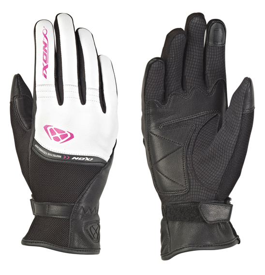 Ixon RS SHINE 2 LADY Glove Blk/Wht/Fus - Urban Leather/Textile IXON ...