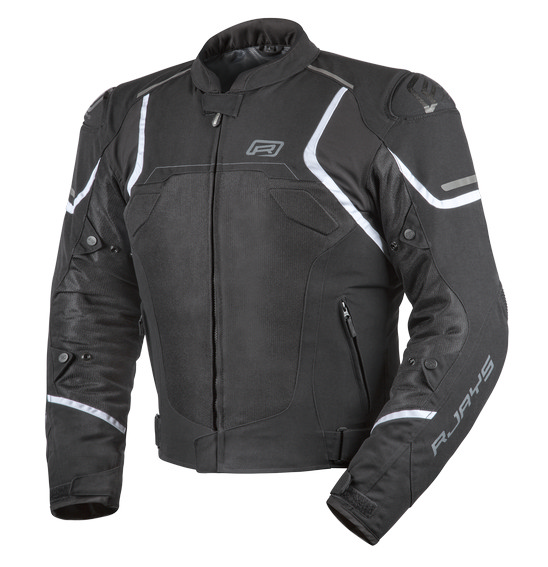 RJAYS PACE AIRFLOW Jacket Blk Wht Hi Flow Mesh Sports RJAYS Size Chart Resources Forbes and Davies